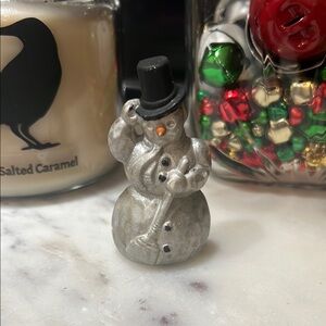 Silver Tim Holtz Snowman Holiday Figurine